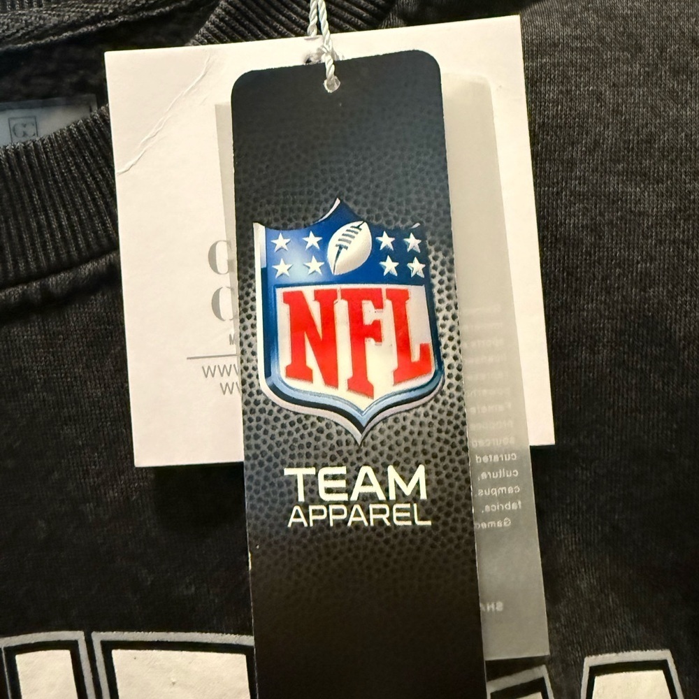 NFL Game Day Couture Las Vegas Raiders Charcoal Gray Crewneck S (oversized) - Picture 4 of 6